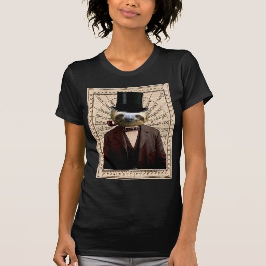 Sleuf Man Victoriaans Steampunk Anthropomorphic T-shirt (Voorkant)
