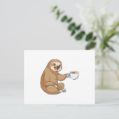 Sleuf met beker koffie briefkaart (Staand voorkant)