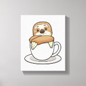 Sleuf met beker koffie canvas afdruk (Voorkant)