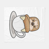 Sleuf met beker koffie fleece deken (Voorkant (Horizontaal))