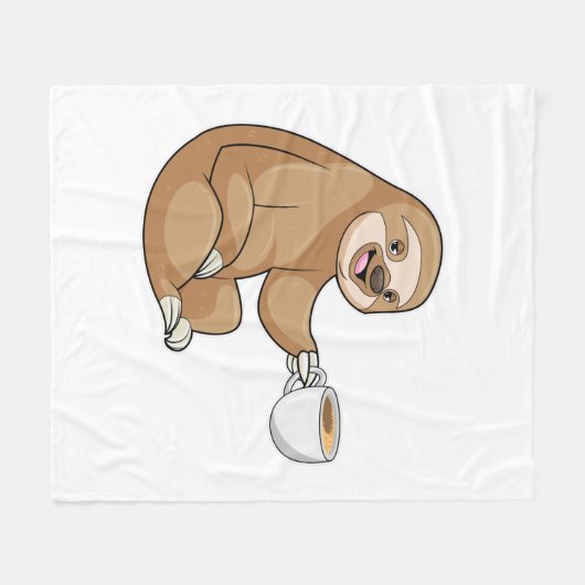 Sleuf met beker koffie fleece deken (Voorkant (Horizontaal))