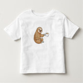 Sleuf met beker koffie kinder shirts (Voorkant)