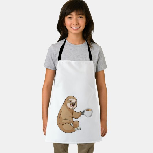 Sleuf met beker koffie schort (Insitu)