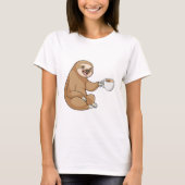 Sleuf met beker koffie t-shirt (Voorkant)