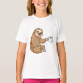 Sleuf met beker koffie t-shirt (Voorkant)