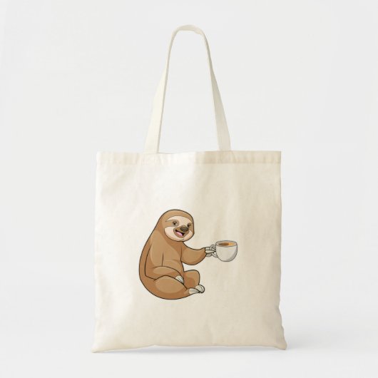 Sleuf met beker koffie tote bag (Voorkant)