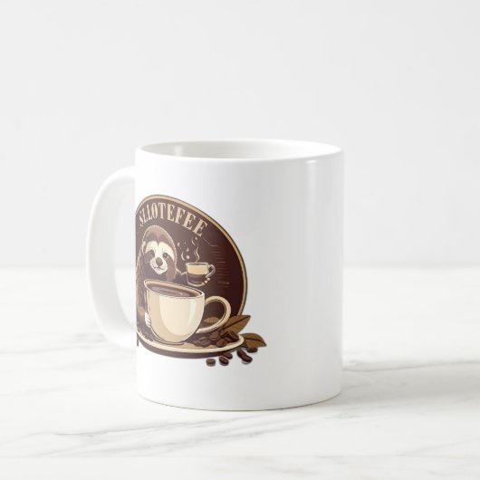 Sleuf met gevoel dat u een koffie nodig hebt koffiemok (Voorkant links)
