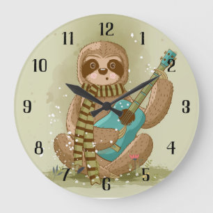 Sleuf met gitaar grote klok