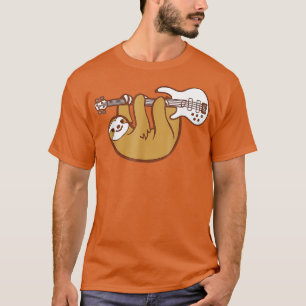 Sleuf met Guitar Slow Jam Funny Sloth Lov T-shirt