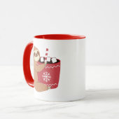 Sleuf met hot-cacaomok voor kerstmis mok (Voorkant links)