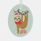 Sleuf met kerst met feestdag glas ornament (Voorkant Rechts)