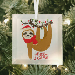 Sleuf met kerst met feestdag glas ornament