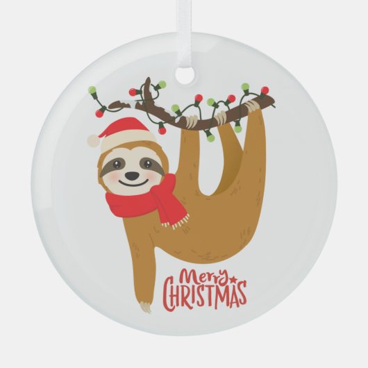 Sleuf met kerst met feestdag glas ornament (Voorkant)