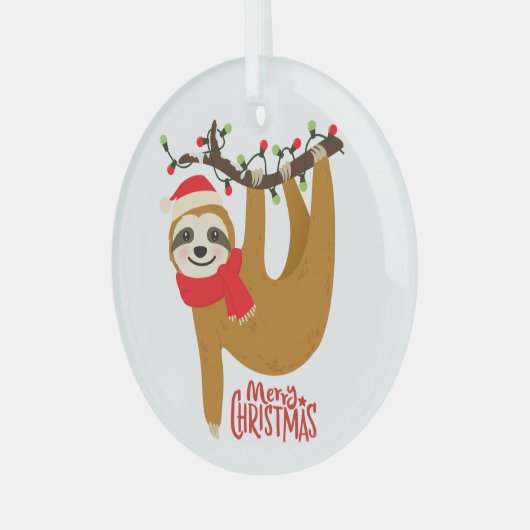 Sleuf met kerst met feestdag glas ornament (Voorkant links)