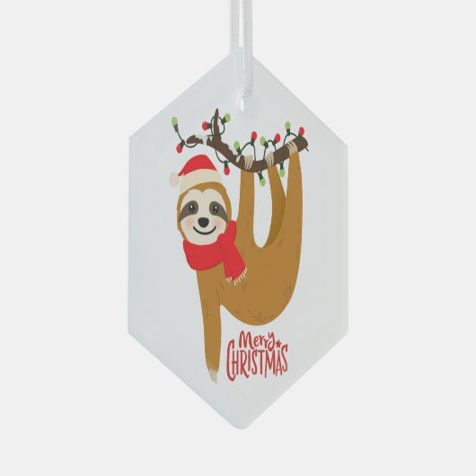 Sleuf met kerst met feestdag glas ornament (Voorkant Rechts)