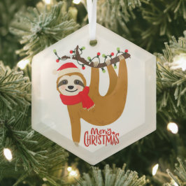 Sleuf met kerst met feestdag glas ornament