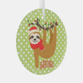 Sleuf met kerst met feestdag glas ornament (Voorkant Rechts)