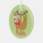 Sleuf met kerst met feestdag glas ornament (Voorkant links)