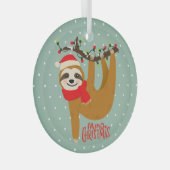 Sleuf met kerst met feestdag glas ornament (Voorkant Rechts)