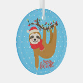 Sleuf met kerst met feestdag glas ornament (Voorkant Rechts)