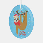 Sleuf met kerst met feestdag glas ornament (Voorkant links)