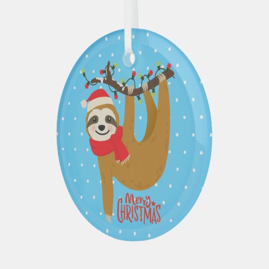 Sleuf met kerst met feestdag glas ornament (Voorkant links)