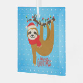 Sleuf met kerst met feestdag glas ornament (Voorkant links)