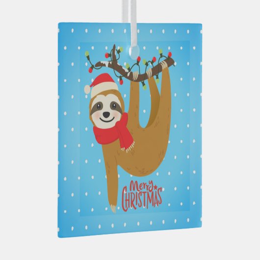 Sleuf met kerst met feestdag glas ornament (Voorkant Rechts)