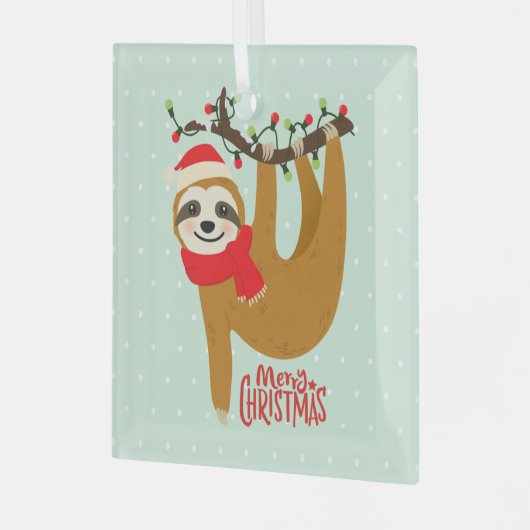 Sleuf met kerst met feestdag glas ornament (Voorkant links)