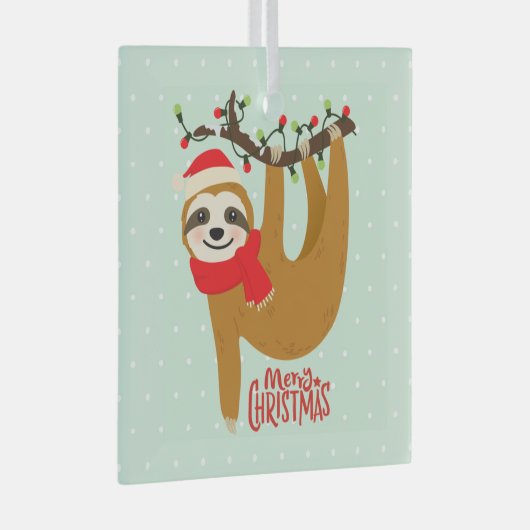 Sleuf met kerst met feestdag glas ornament (Voorkant Rechts)