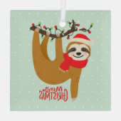 Sleuf met kerst met feestdag glas ornament (Achterkant)