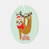 Sleuf met kerst met feestdag metalen ornament (Voorkant links)
