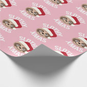 Sleuf met kerstcadeau voor fijne kerstaven met hog cadeaupapier (Hoek)