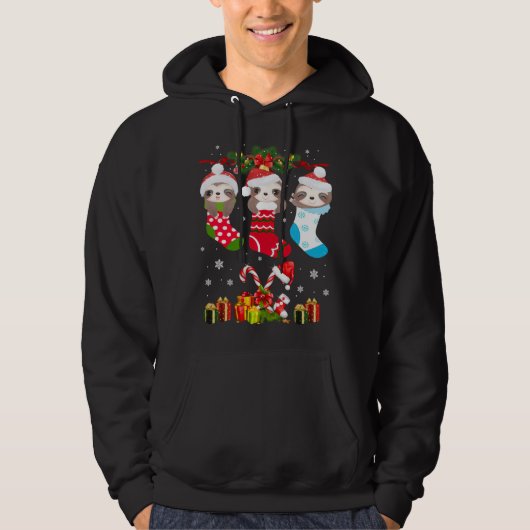 Sleuf met kerstsocket - Sinterhat - kerstlampjes T Hoodie (Voorkant)