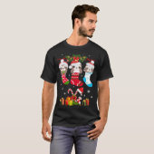 Sleuf met kerstsocket - Sinterhat - kerstlampjes T T-shirt (Voorkant volledig)