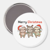 Sleuf met kersttaart Merry Kerstmis Magnet (Voorkant / Achterkant)