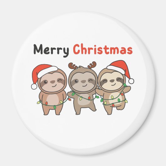 Sleuf met kersttaart Merry Kerstmis Magnet (Voorkant)