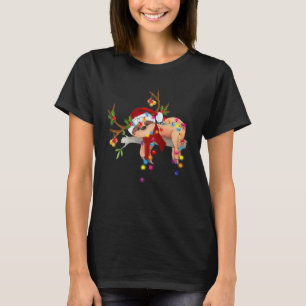 Sleuf met kerstverlichting t-shirt