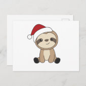 Sleuf met kerstwinter winterdieren briefkaart (Voorkant / Achterkant)