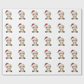 Sleuf met kerstwinter winterdieren cadeaupapier (Vlak)