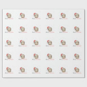 Sleuf met kerstwinter winterdieren cadeaupapier (Vlak)