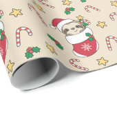 Sleuf met kerstwinter winterdieren cadeaupapier (Rol Hoek)