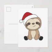 Sleuf met kerstwinter winterdieren feestdagenkaart (Voorkant / Achterkant)