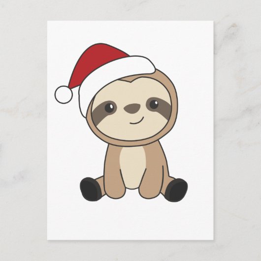 Sleuf met kerstwinter winterdieren feestdagenkaart (Voorkant)