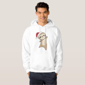 Sleuf met kerstwinter winterdieren hoodie (Voorkant volledig)