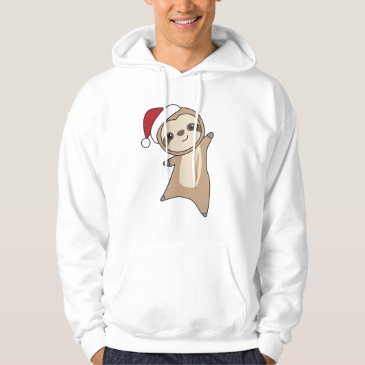 Sleuf met kerstwinter winterdieren hoodie (Voorkant)
