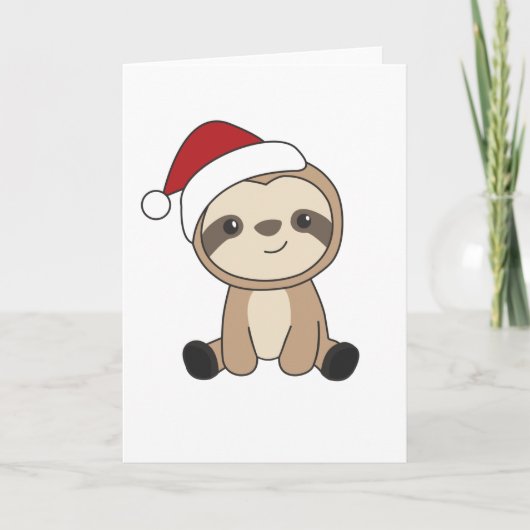 Sleuf met kerstwinter winterdieren kaart (Voorkant)