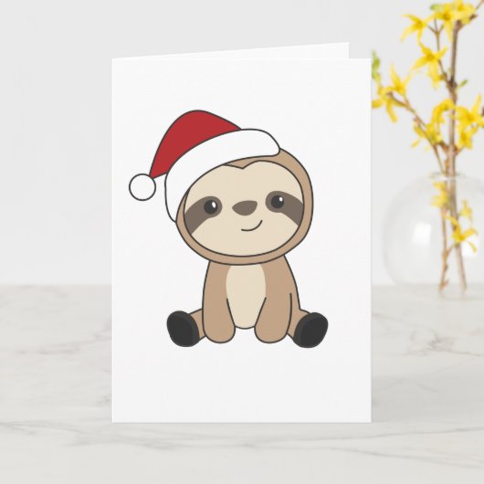 Sleuf met kerstwinter winterdieren kaart (Gele Bloem)