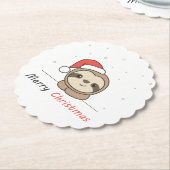 Sleuf met kerstwinter winterdieren kartonnen onderzetters (Gekanteld)