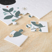 Sleuf met kerstwinter winterdieren legpuzzel (Zijkant)